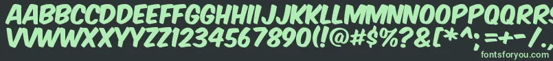 KomikaAxis Font – Green Fonts on Black Background