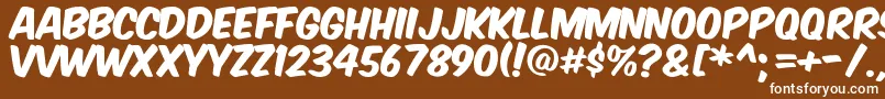 KomikaAxis Font – White Fonts on Brown Background