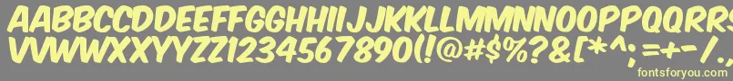 KomikaAxis Font – Yellow Fonts on Gray Background