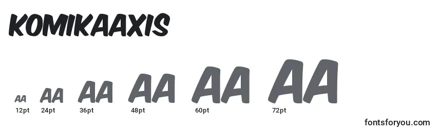 Размеры шрифта KomikaAxis