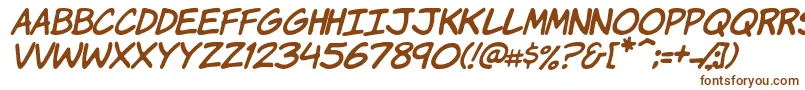 KomikaHandItalic Font – Brown Fonts on White Background