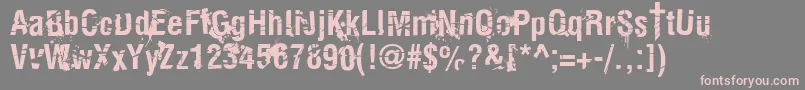 KeetanoKatanaKillbillBold Font – Pink Fonts on Gray Background