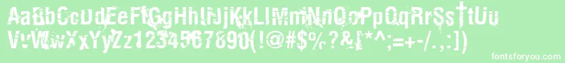 KeetanoKatanaKillbillBold Font – White Fonts on Green Background