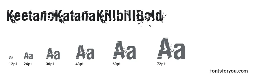 Размеры шрифта KeetanoKatanaKillbillBold