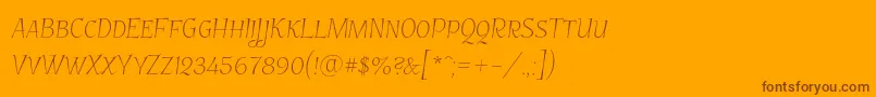 Garineldosc Font – Brown Fonts on Orange Background