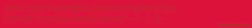 Garineldosc-fontti – ruskeat fontit punaisella taustalla