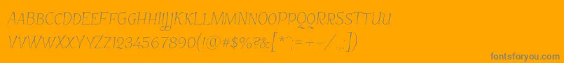 フォントGarineldosc – オレンジの背景に灰色の文字