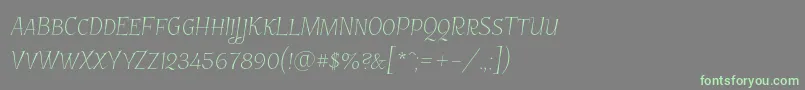 Garineldosc Font – Green Fonts on Gray Background