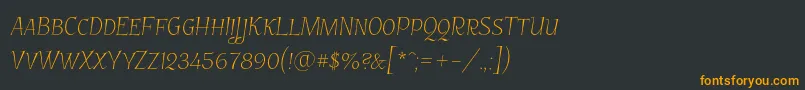 Garineldosc Font – Orange Fonts on Black Background