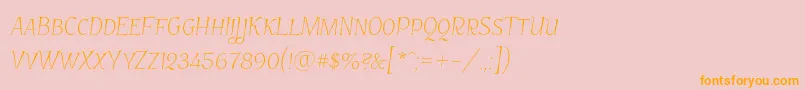 Garineldosc Font – Orange Fonts on Pink Background