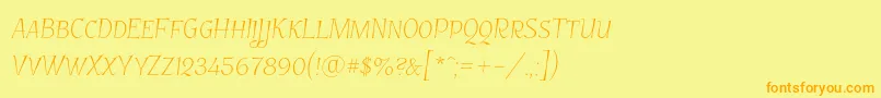 Garineldosc Font – Orange Fonts on Yellow Background