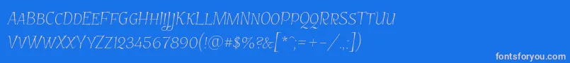 Garineldosc Font – Pink Fonts on Blue Background