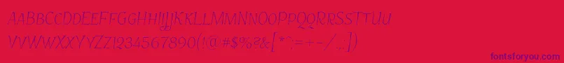 Garineldosc Font – Purple Fonts on Red Background