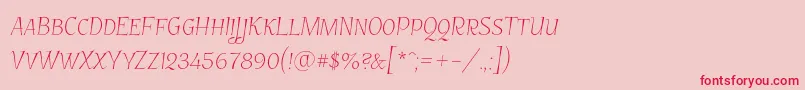 Garineldosc Font – Red Fonts on Pink Background