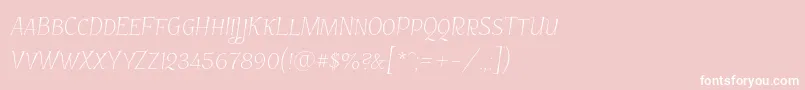 フォントGarineldosc – ピンクの背景に白い文字