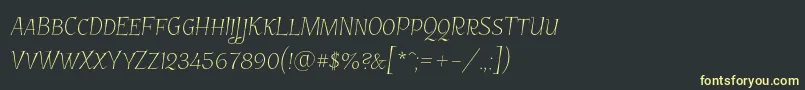 Garineldosc Font – Yellow Fonts on Black Background