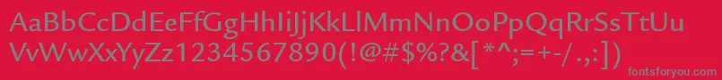 ItcLegacySansLtMedium Font – Gray Fonts on Red Background