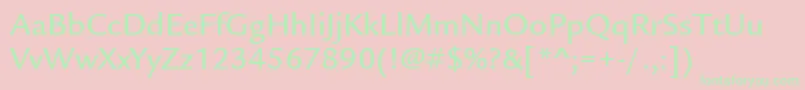 ItcLegacySansLtMedium Font – Green Fonts on Pink Background
