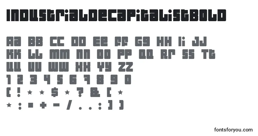 Fuente IndustrialDecapitalistBold - alfabeto, números, caracteres especiales