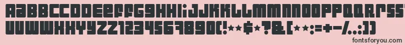 IndustrialDecapitalistBold Font – Black Fonts on Pink Background