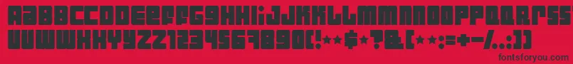Шрифт IndustrialDecapitalistBold – чёрные шрифты на красном фоне