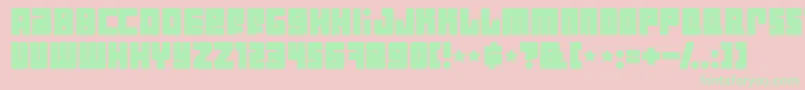 IndustrialDecapitalistBold Font – Green Fonts on Pink Background