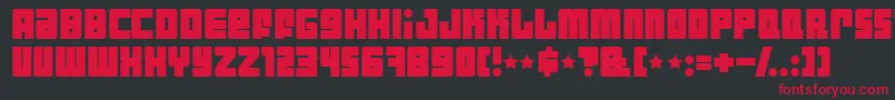 IndustrialDecapitalistBold Font – Red Fonts on Black Background