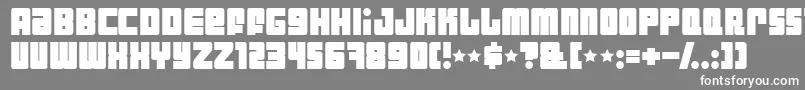 Шрифт IndustrialDecapitalistBold – белые шрифты на сером фоне