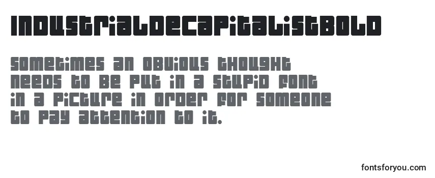 IndustrialDecapitalistBold -fontin tarkastelu