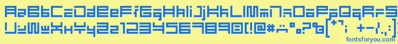 More about EliotType Font EliotType Font – Blue Fonts on Yellow Background
