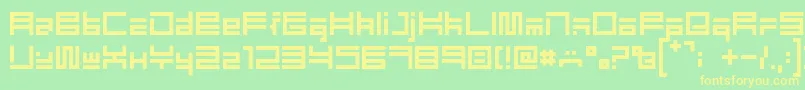 EliotType Font – Yellow Fonts on Green Background