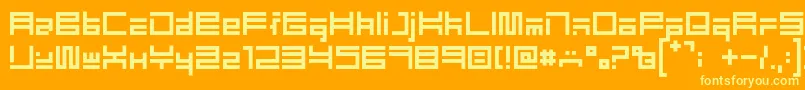 EliotType Font – Yellow Fonts on Orange Background