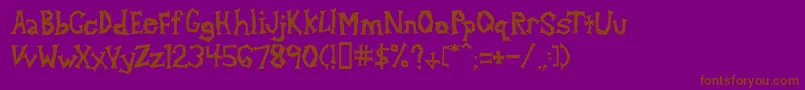 Alphd Font – Brown Fonts on Purple Background