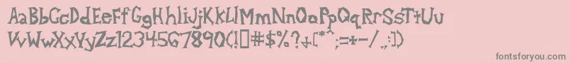 フォントAlphd – ピンクの背景に灰色の文字