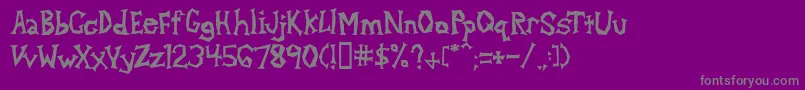 Alphd Font – Gray Fonts on Purple Background
