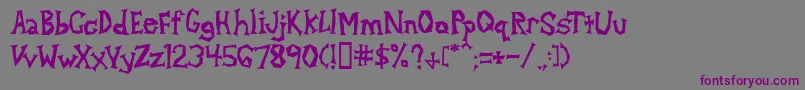Alphd Font – Purple Fonts on Gray Background