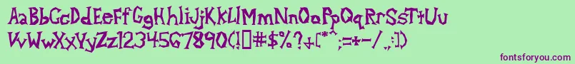 Alphd Font – Purple Fonts on Green Background