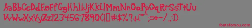 フォントAlphd – 赤い文字の灰色の背景