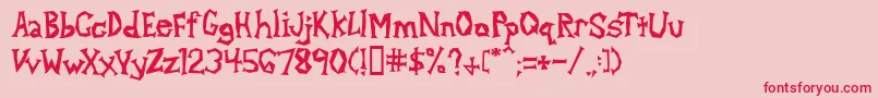 Alphd Font – Red Fonts on Pink Background