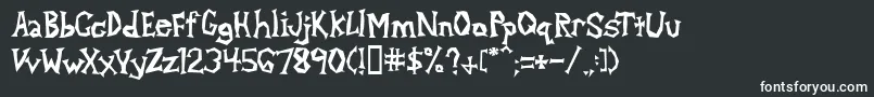 Alphd Font – White Fonts on Black Background