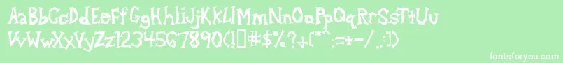 Alphd Font – White Fonts on Green Background