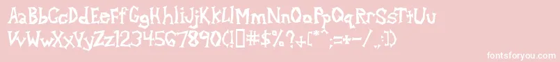 Alphd Font – White Fonts on Pink Background