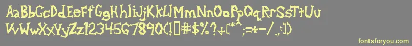 Alphd Font – Yellow Fonts on Gray Background