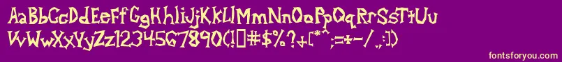 En savoir plus sur la police Alphd Police Alphd – polices jaunes sur fond violet