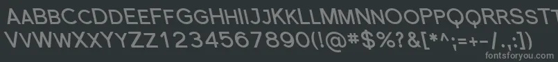 フォントSfflorencesansscrevBoldita – 黒い背景に灰色の文字