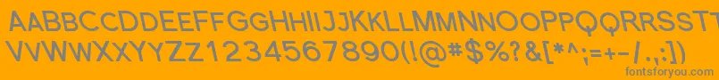 フォントSfflorencesansscrevBoldita – オレンジの背景に灰色の文字
