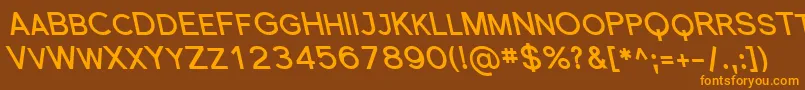 SfflorencesansscrevBoldita-fontti – oranssit fontit ruskealla taustalla