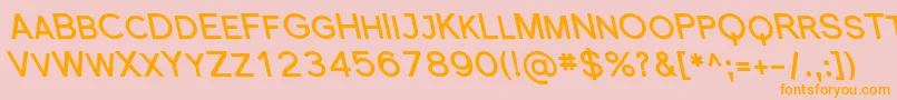 SfflorencesansscrevBoldita Font – Orange Fonts on Pink Background