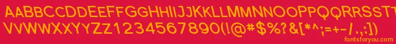 SfflorencesansscrevBoldita Font – Orange Fonts on Red Background