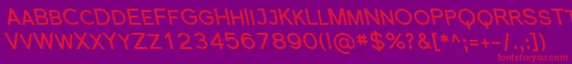 フォントSfflorencesansscrevBoldita – 紫の背景に赤い文字